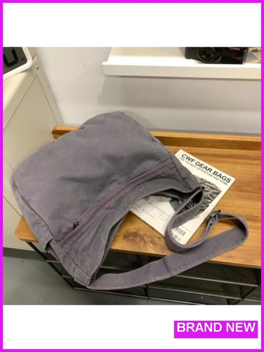 Large Canvas Hobo Crossbody Tote Bag with Pockets for Work Travel